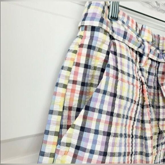 NWT LOFT High Waist Paperbag Shorts in Plaid - Picture 10 of 12